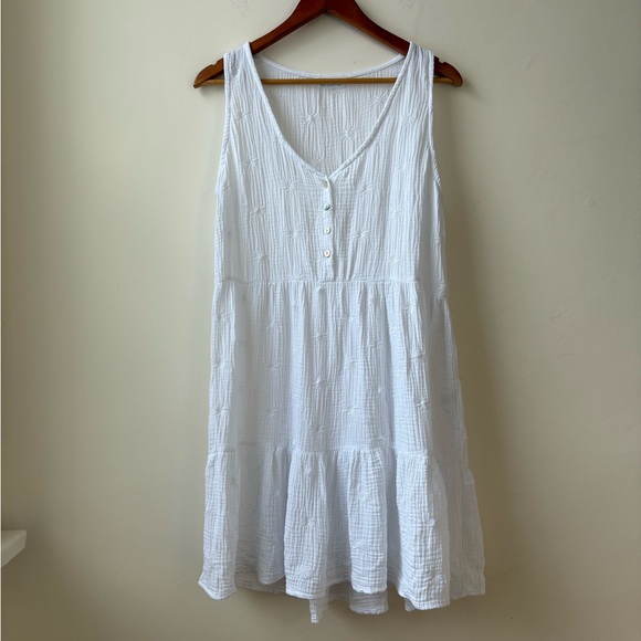 Embroidered Gauze Cotton Summer Dress - Picture 2 of 12